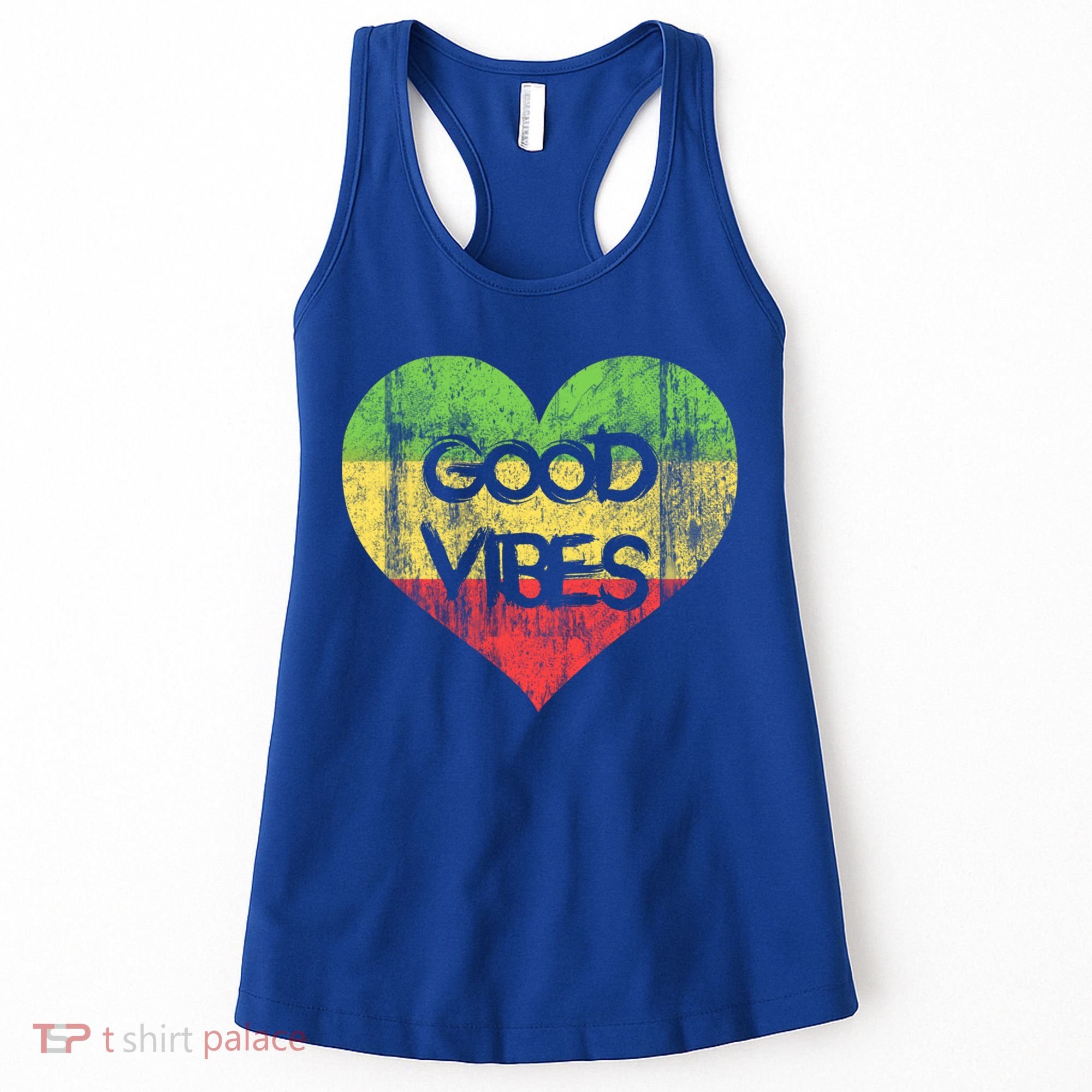 Good Vibes One Love One Heart Rastafari Gift Women's Tank Top