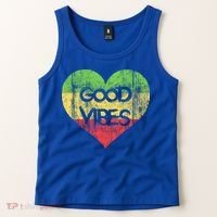 Good Vibes One Love One Heart Rastafari Gift Tank Top thumb 2