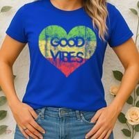 Good Vibes One Love One Heart Rastafari Gift Women's T-Shirt thumb 2