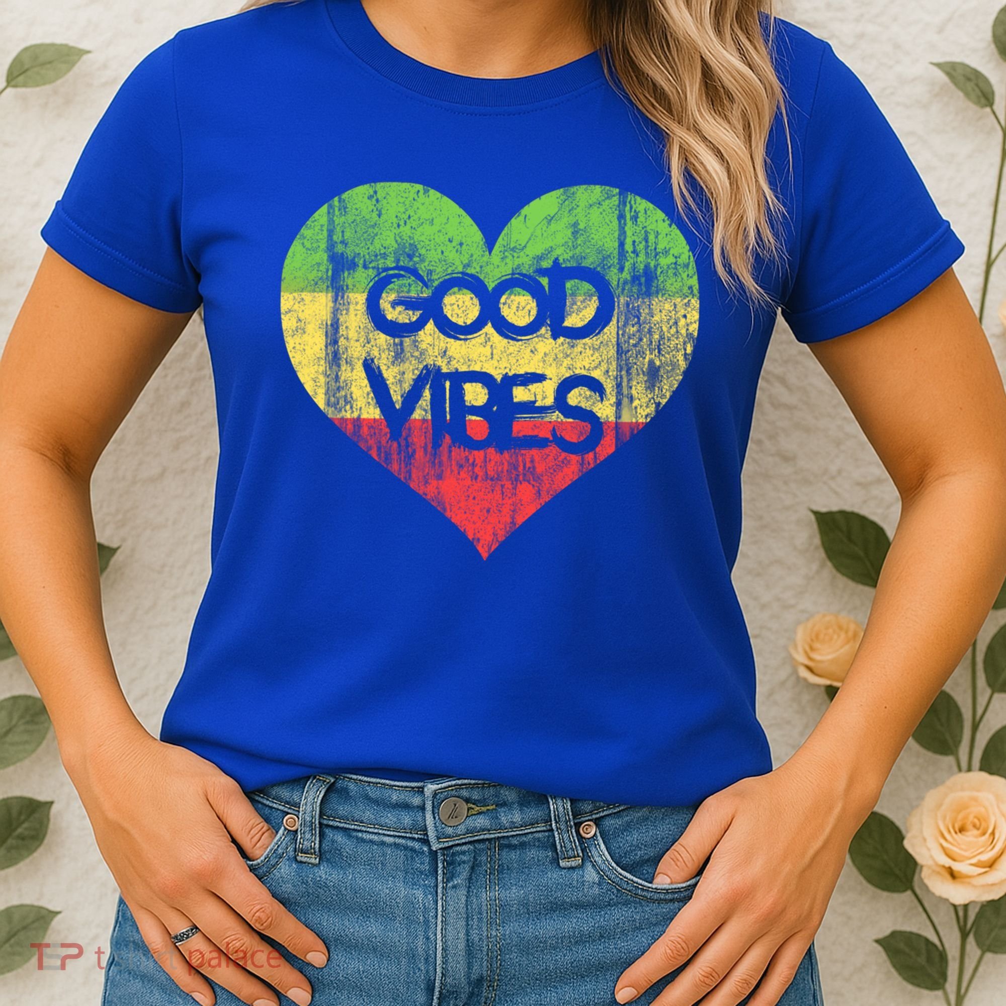 Good Vibes One Love One Heart Rastafari Gift Women's T-Shirt