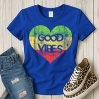 Good Vibes One Love One Heart Rastafari Gift Women's T-Shirt thumb 3