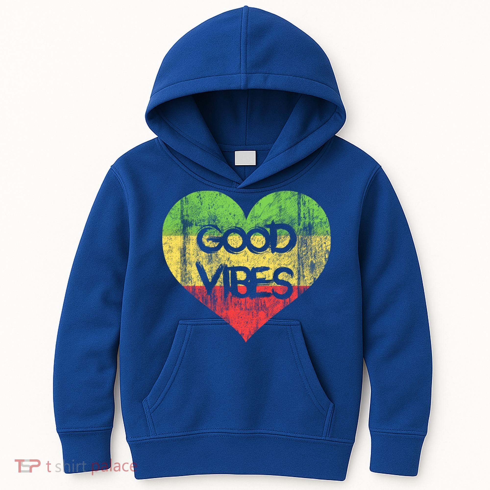Good Vibes One Love One Heart Rastafari Gift Kids Hoodie