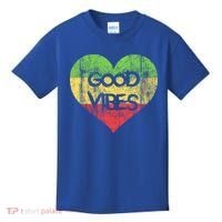 Good Vibes One Love One Heart Rastafari Gift Kids T-Shirt thumb 0