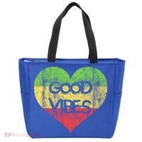 Good Vibes One Love One Heart Rastafari Gift Tote Bag thumb 0