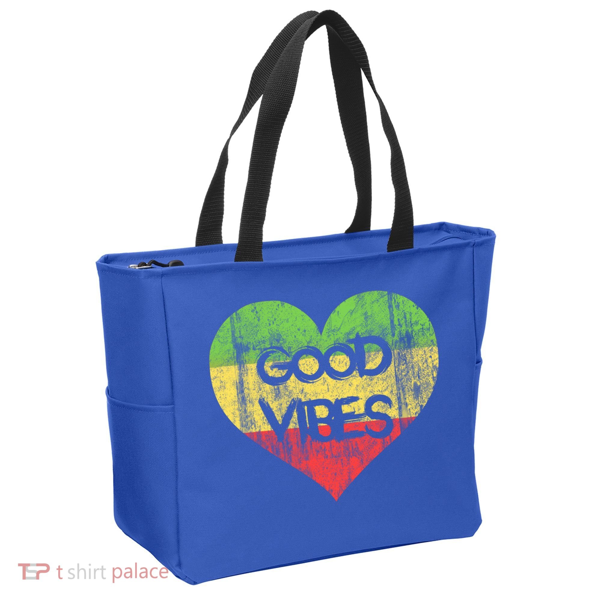 Good Vibes One Love One Heart Rastafari Gift Tote Bag