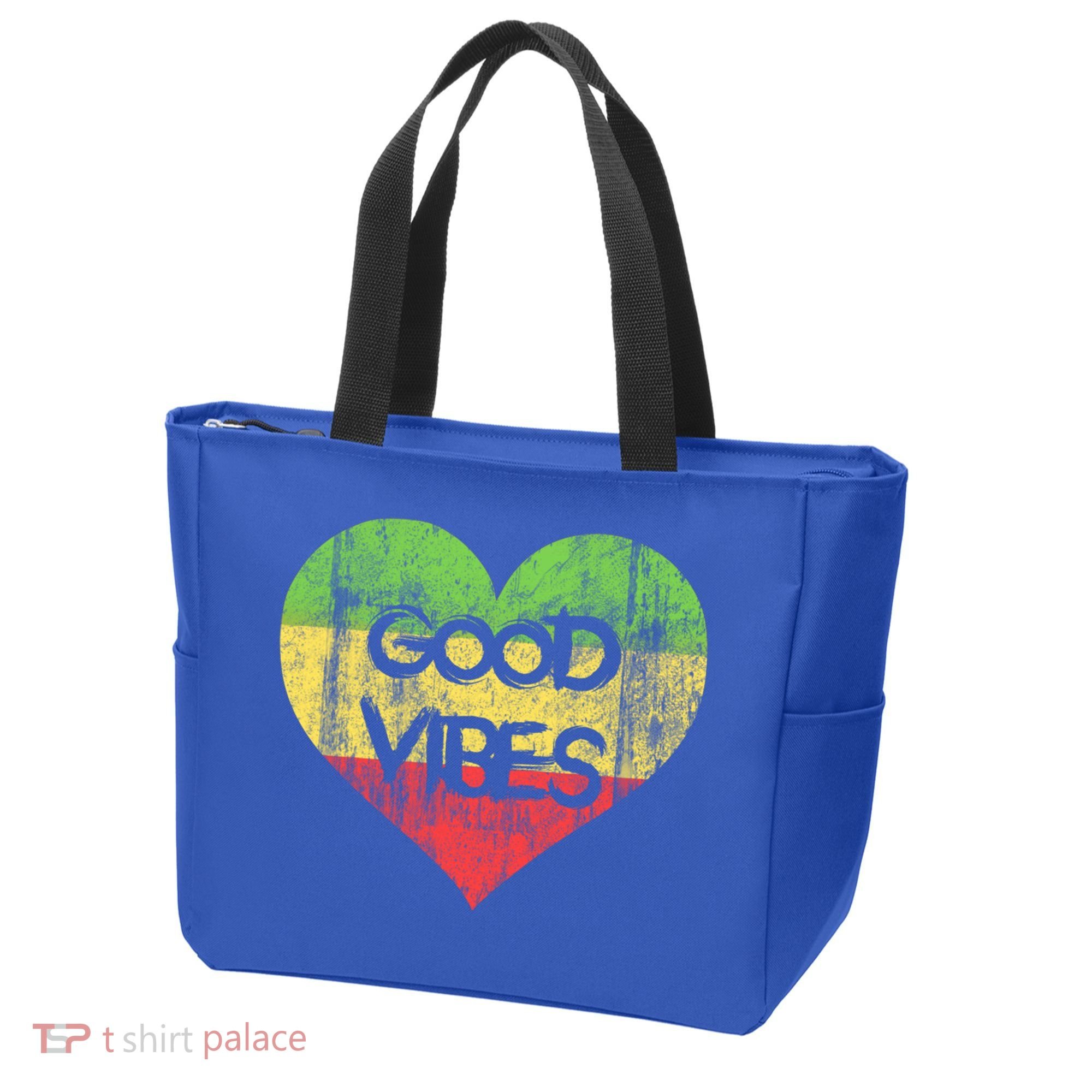 Good Vibes One Love One Heart Rastafari Gift Tote Bag