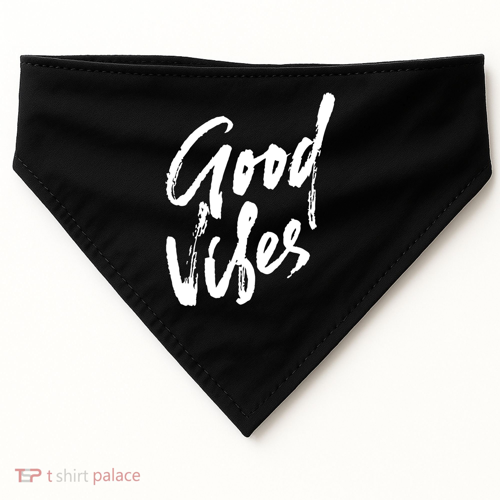 Good Vibes Positive Quote USA-Made Doggie Bandana