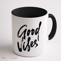 Good Vibes Positive Quote Coffee Mug thumb 1