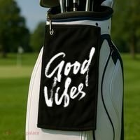 Good Vibes Positive Quote Golf Towel thumb 2
