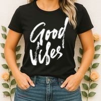 Good Vibes Positive Quote Women's T-Shirt thumb 2