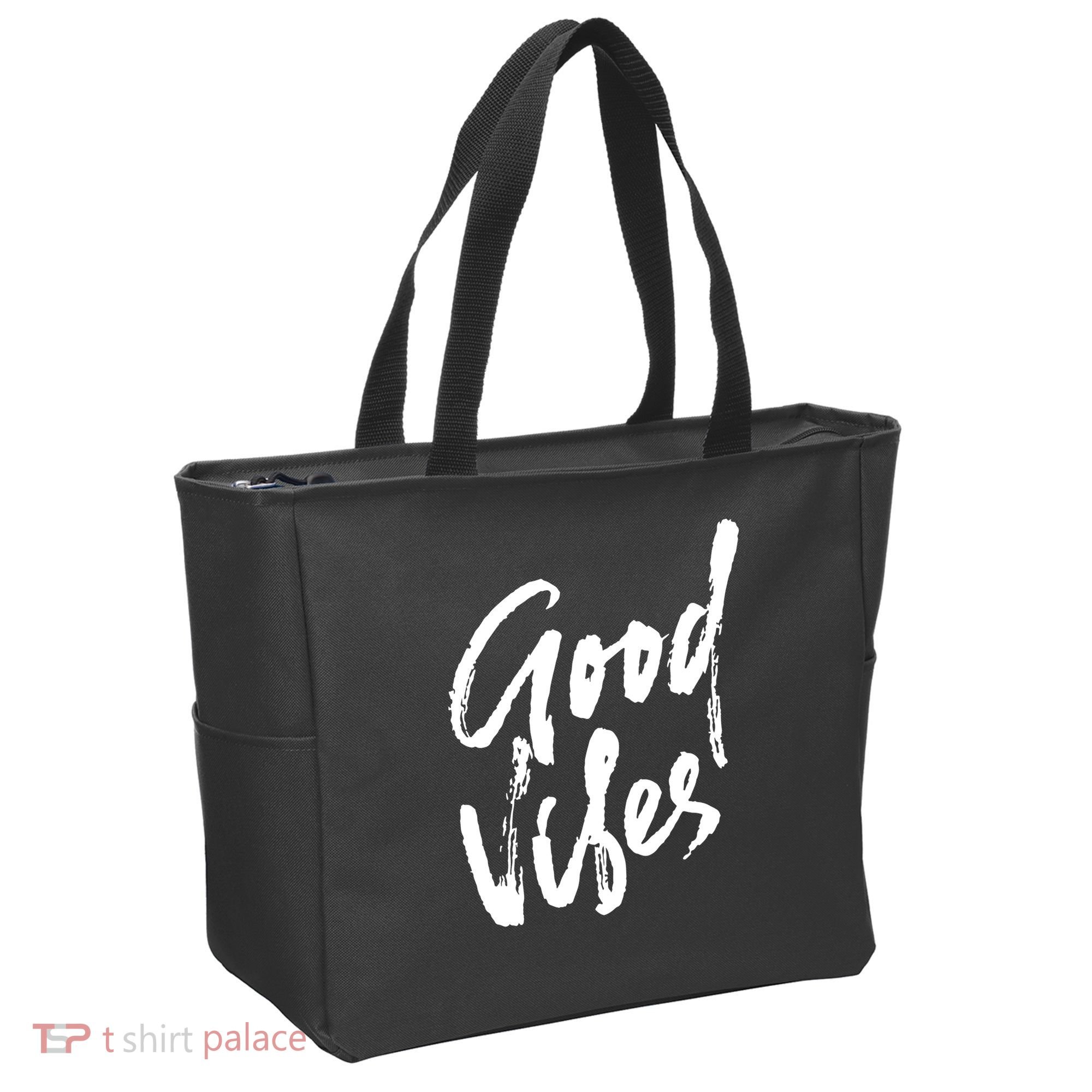 Good Vibes Positive Quote Tote Bag