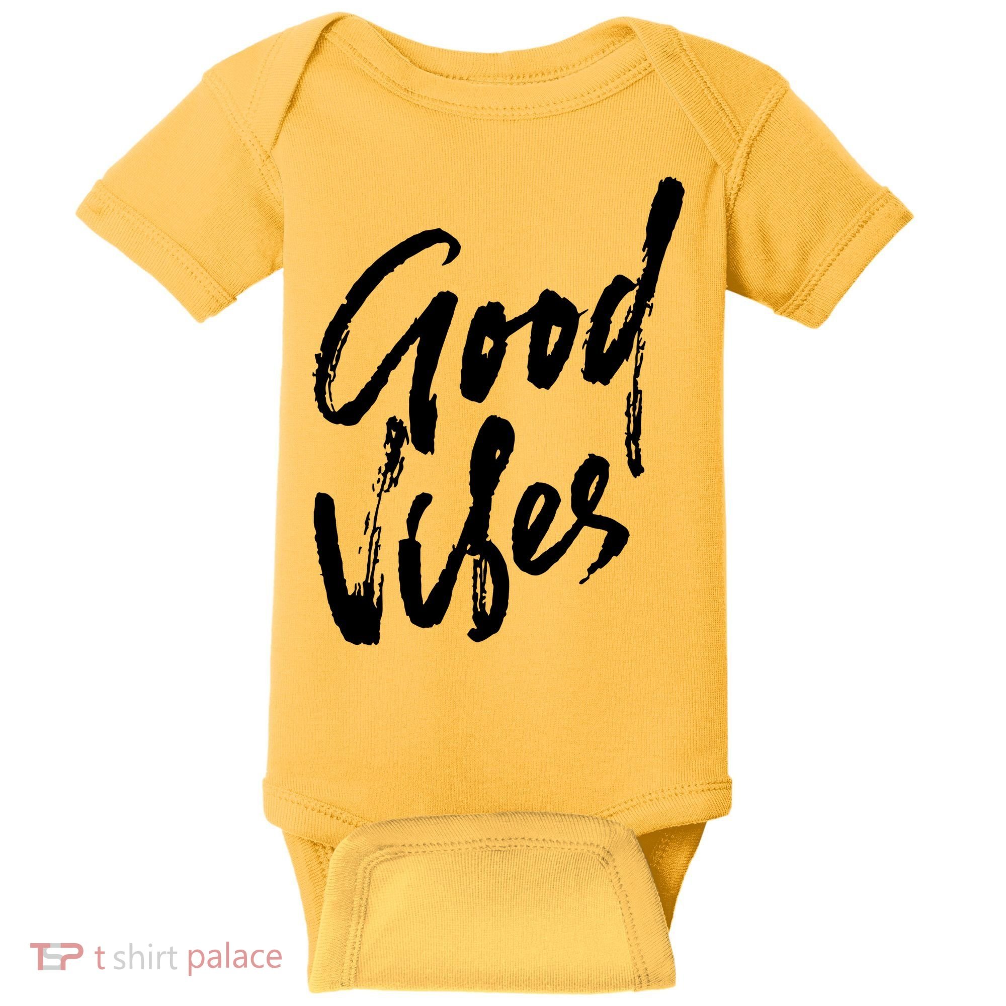 Good Vibes Positive Quote Baby Bodysuit