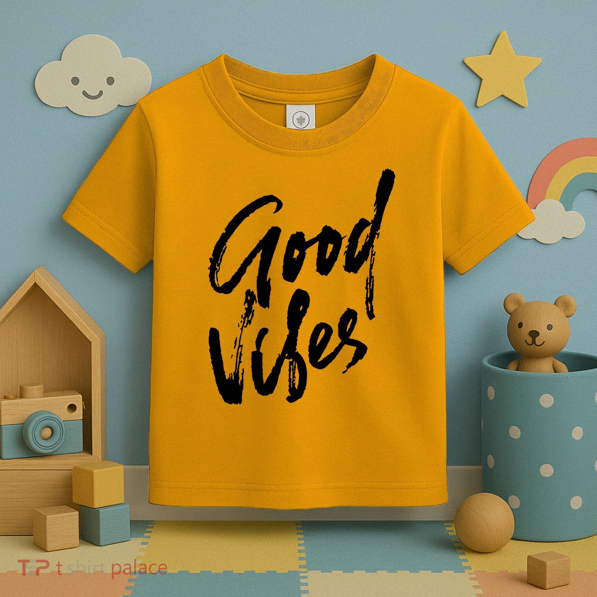 Good Vibes Positive Quote Toddler T-Shirt