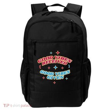 Good Vibes Received Good Vibes Given Retro Backpack