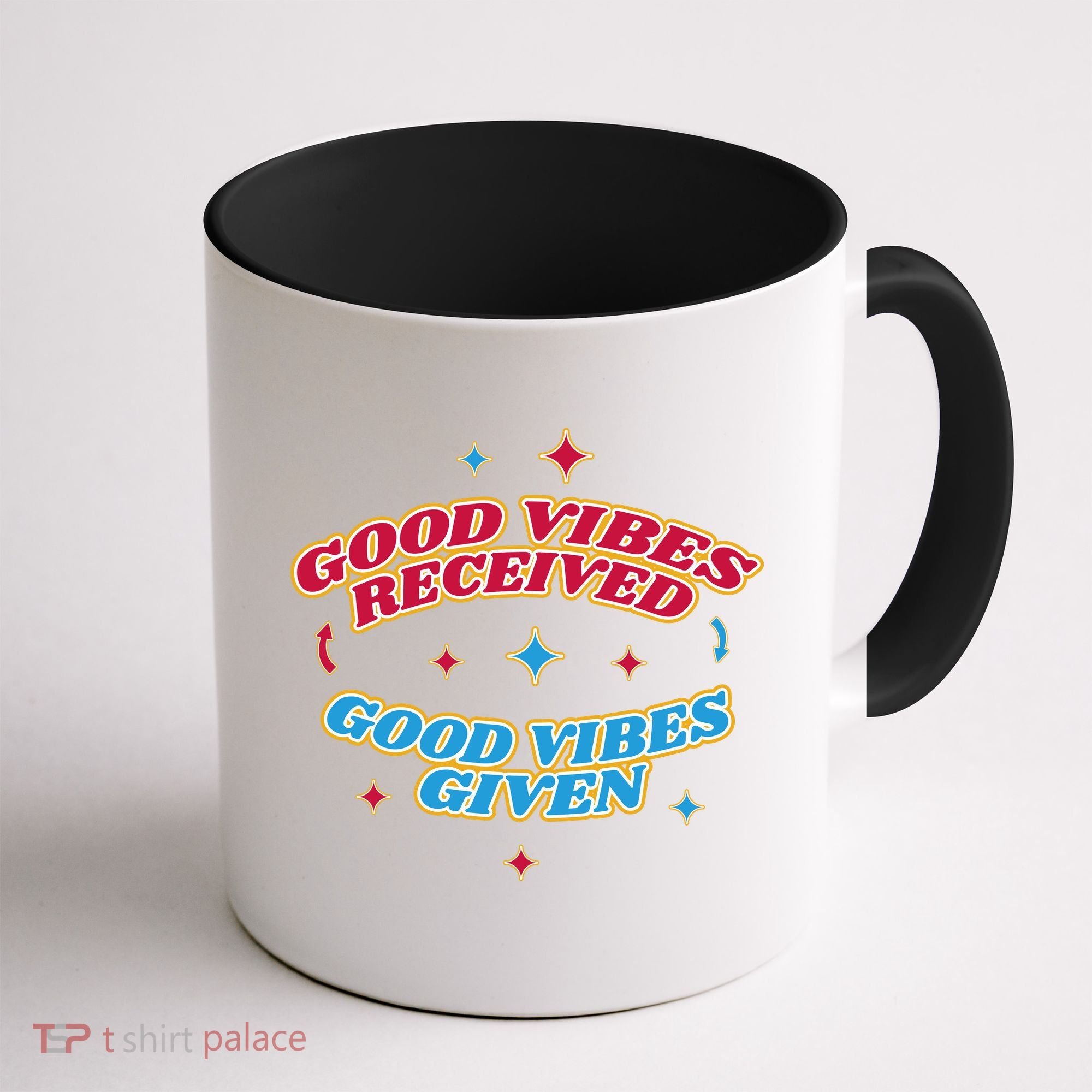 Good Vibes Received Good Vibes Given Retro Coffee Mug