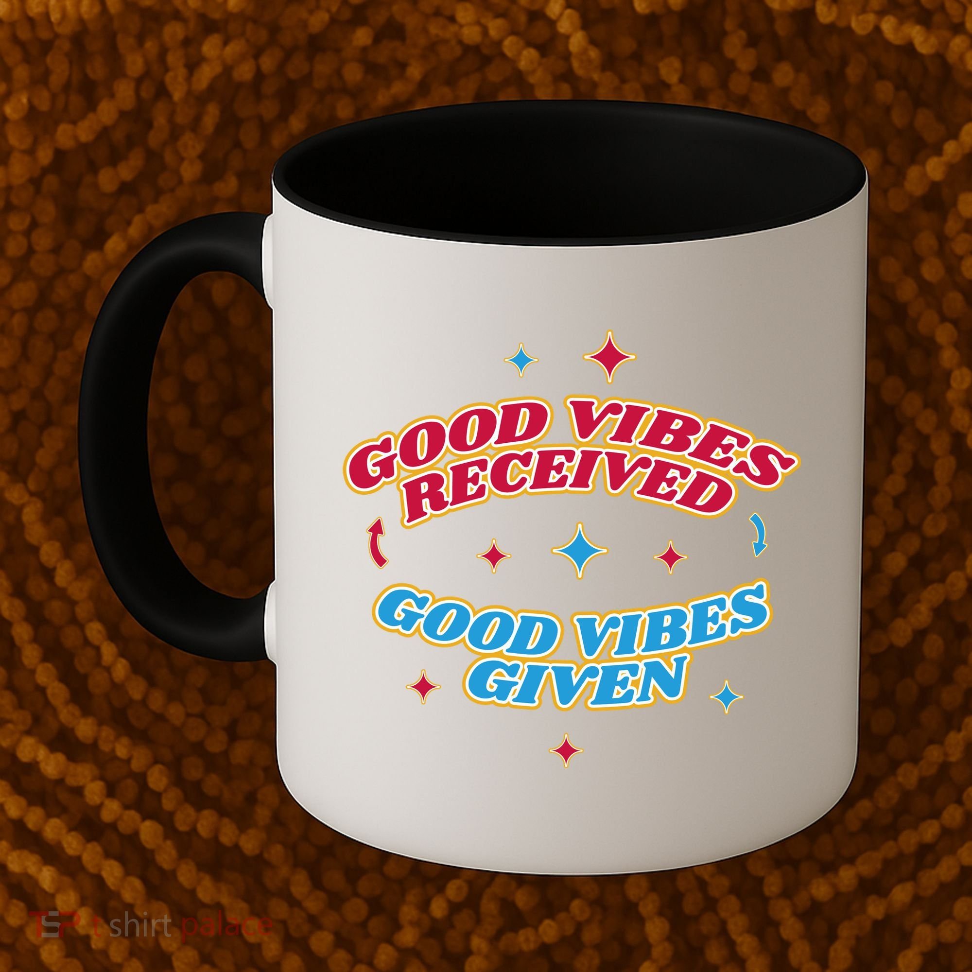 Good Vibes Received Good Vibes Given Retro Coffee Mug