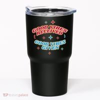 Good Vibes Received Good Vibes Given Retro Tumbler thumb 0
