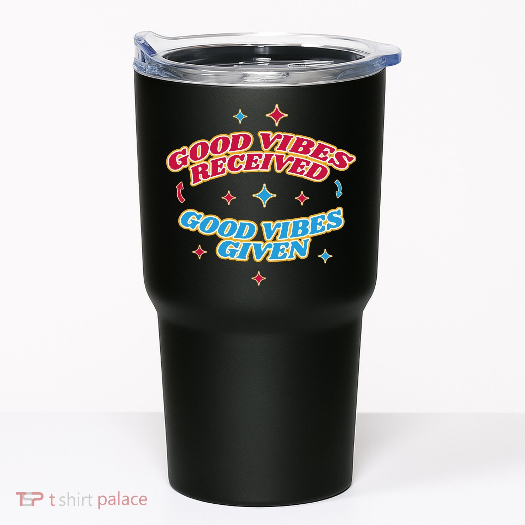 Good Vibes Received Good Vibes Given Retro Tumbler