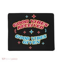 Good Vibes Received Good Vibes Given Retro Mousepad thumb 0