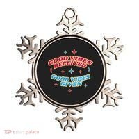 Good Vibes Received Good Vibes Given Retro Ornament thumb 0