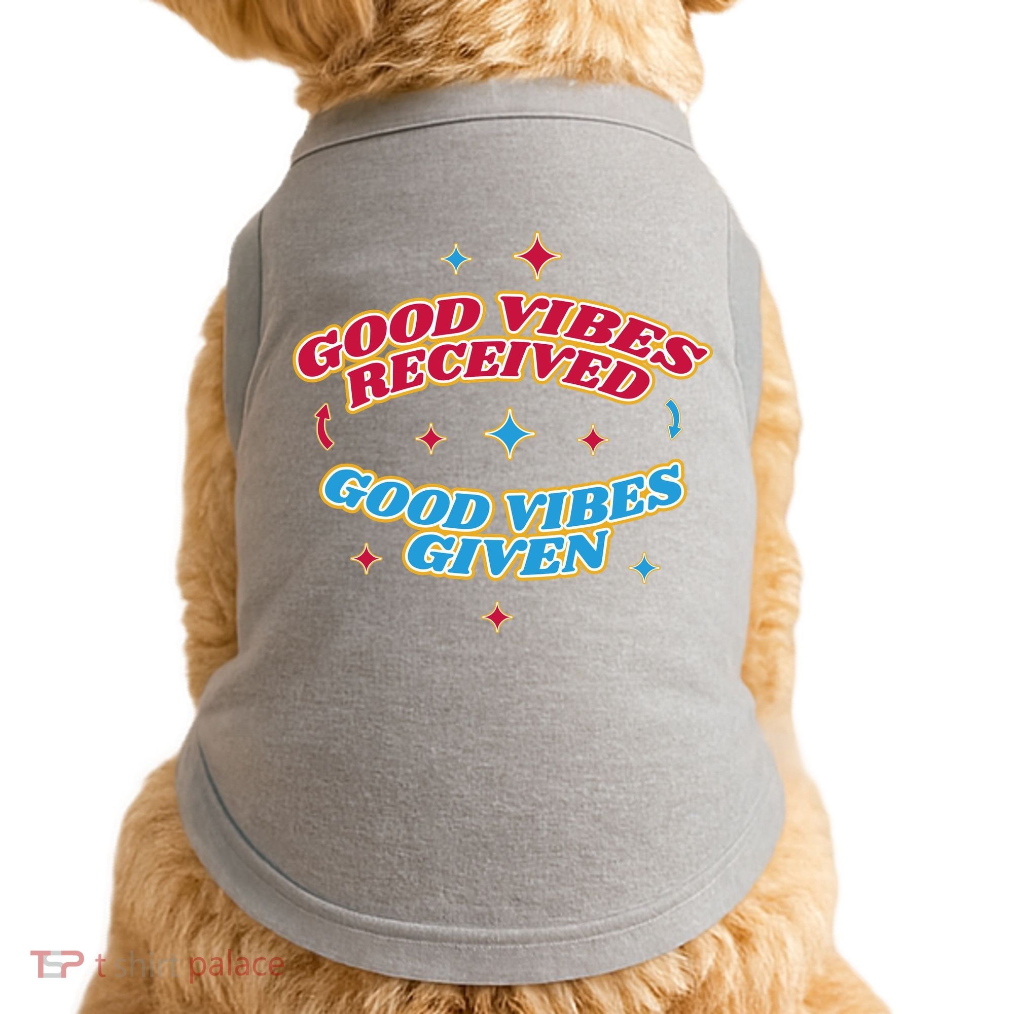 Good Vibes Received Good Vibes Given Retro Doggie Tank