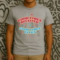 Good Vibes Received Good Vibes Given Retro T-Shirt thumb 3