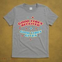 Good Vibes Received Good Vibes Given Retro T-Shirt thumb 5