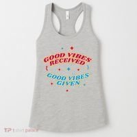 Good Vibes Received Good Vibes Given Retro Women's Tank Top thumb 0