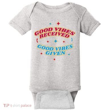 Good Vibes Received Good Vibes Given Retro Baby Bodysuit