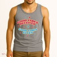 Good Vibes Received Good Vibes Given Retro Tank Top thumb 3