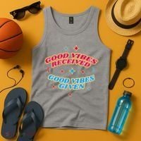 Good Vibes Received Good Vibes Given Retro Tank Top thumb 4