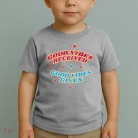 Good Vibes Received Good Vibes Given Retro Toddler T-Shirt thumb 2