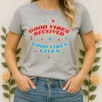 Good Vibes Received Good Vibes Given Retro Women's T-Shirt thumb 2