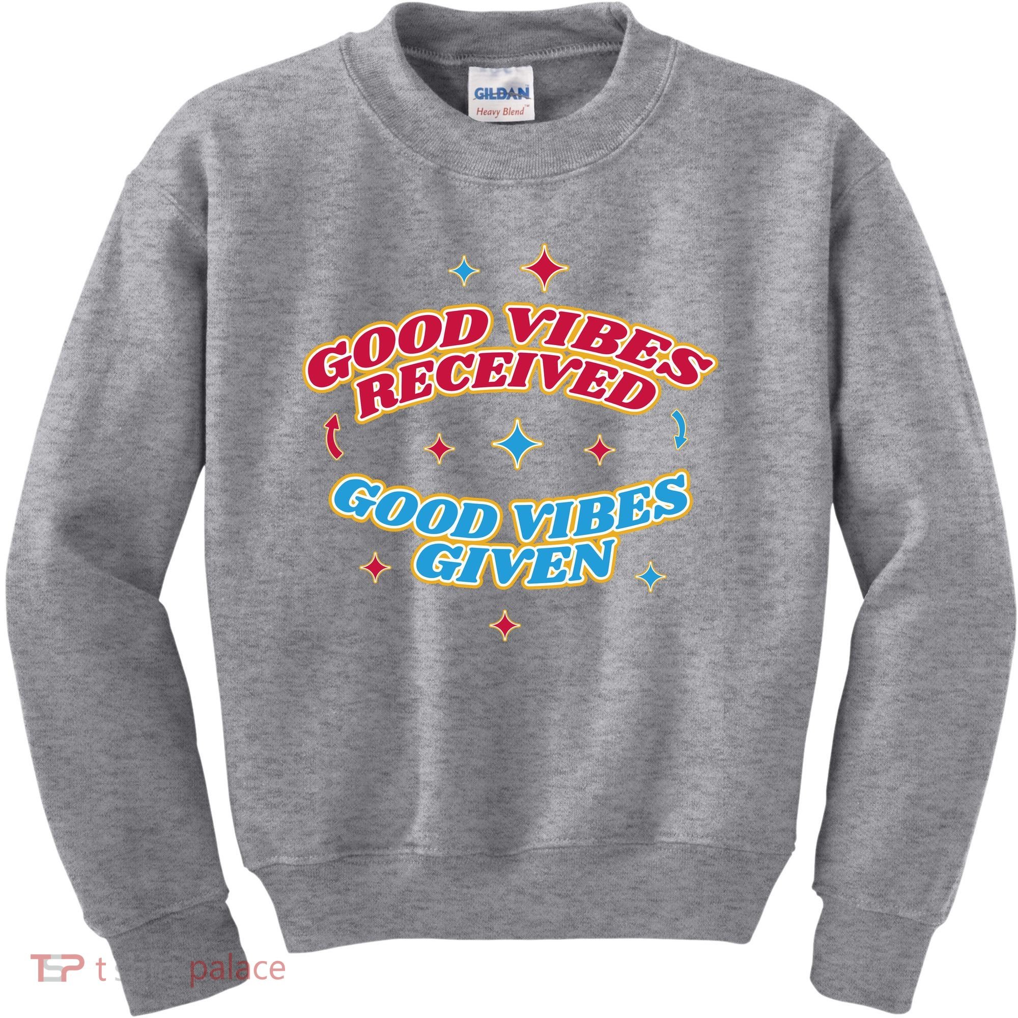 Good Vibes Received Good Vibes Given Retro Kids Sweatshirt