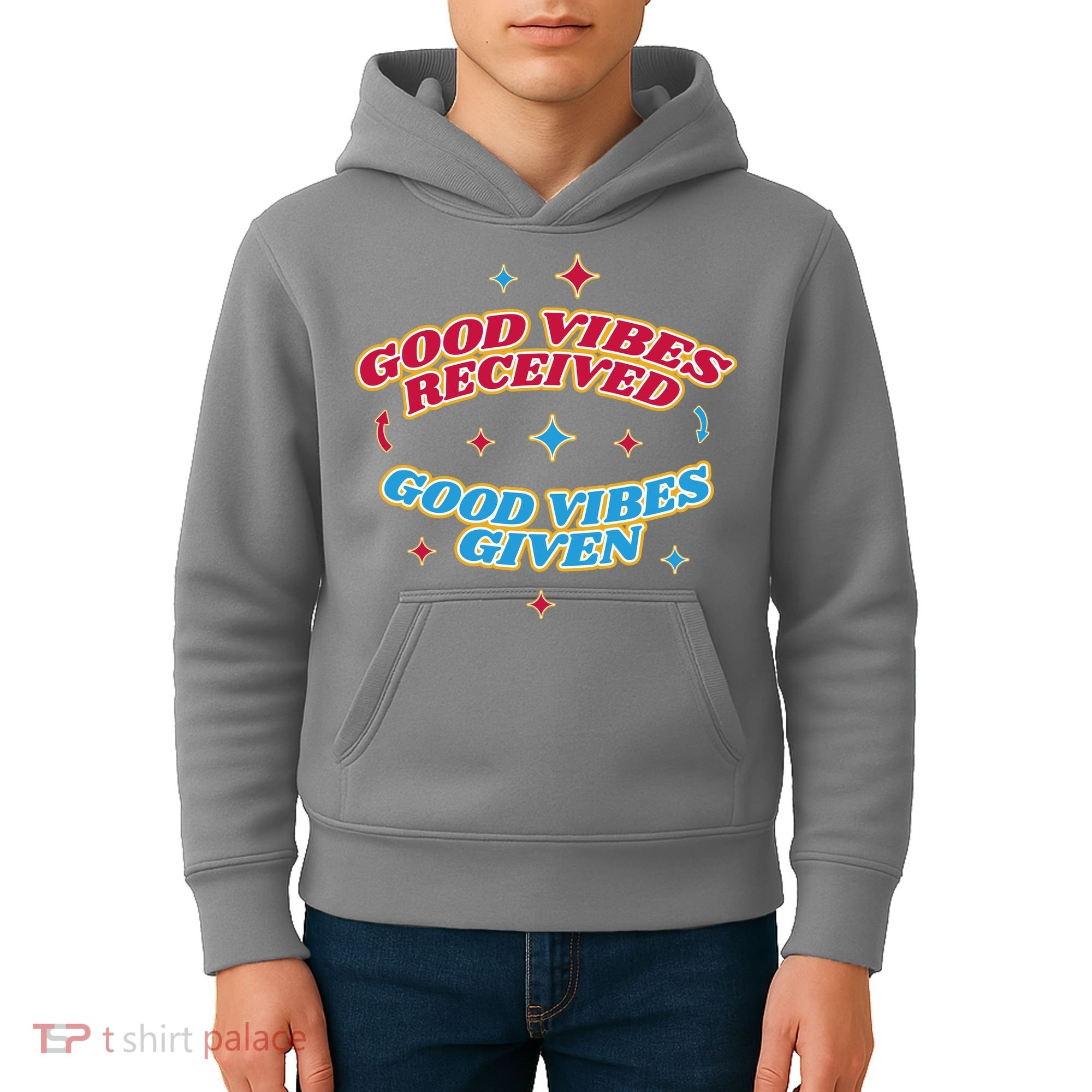 Good Vibes Received Good Vibes Given Retro Kids Hoodie