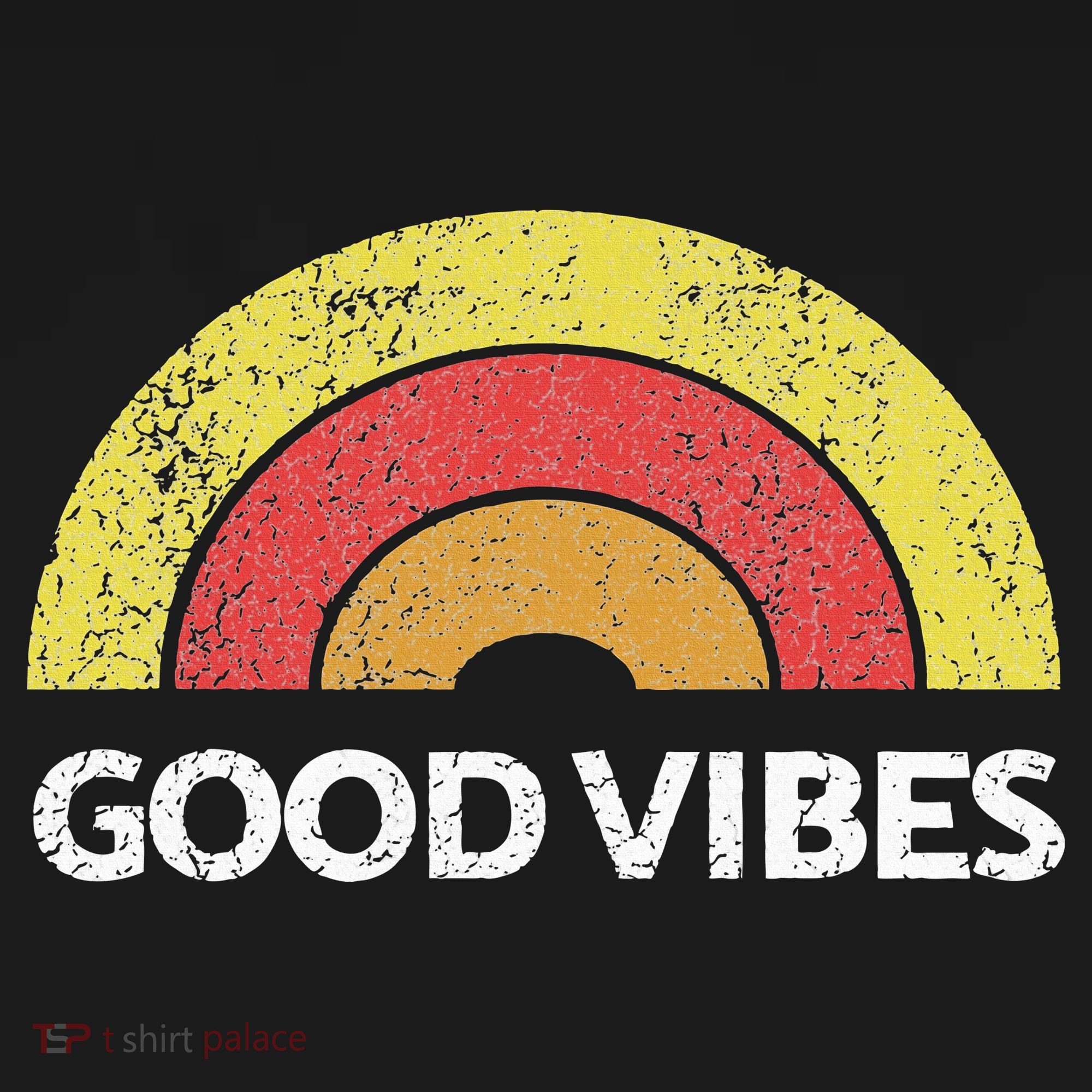 Good Vibes Rainbow Tribe Vintage Boho Hippie Cute Sun Yoga T-Shirt