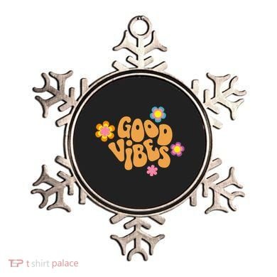 Good Vibes Retro Groovy Flower Ornament
