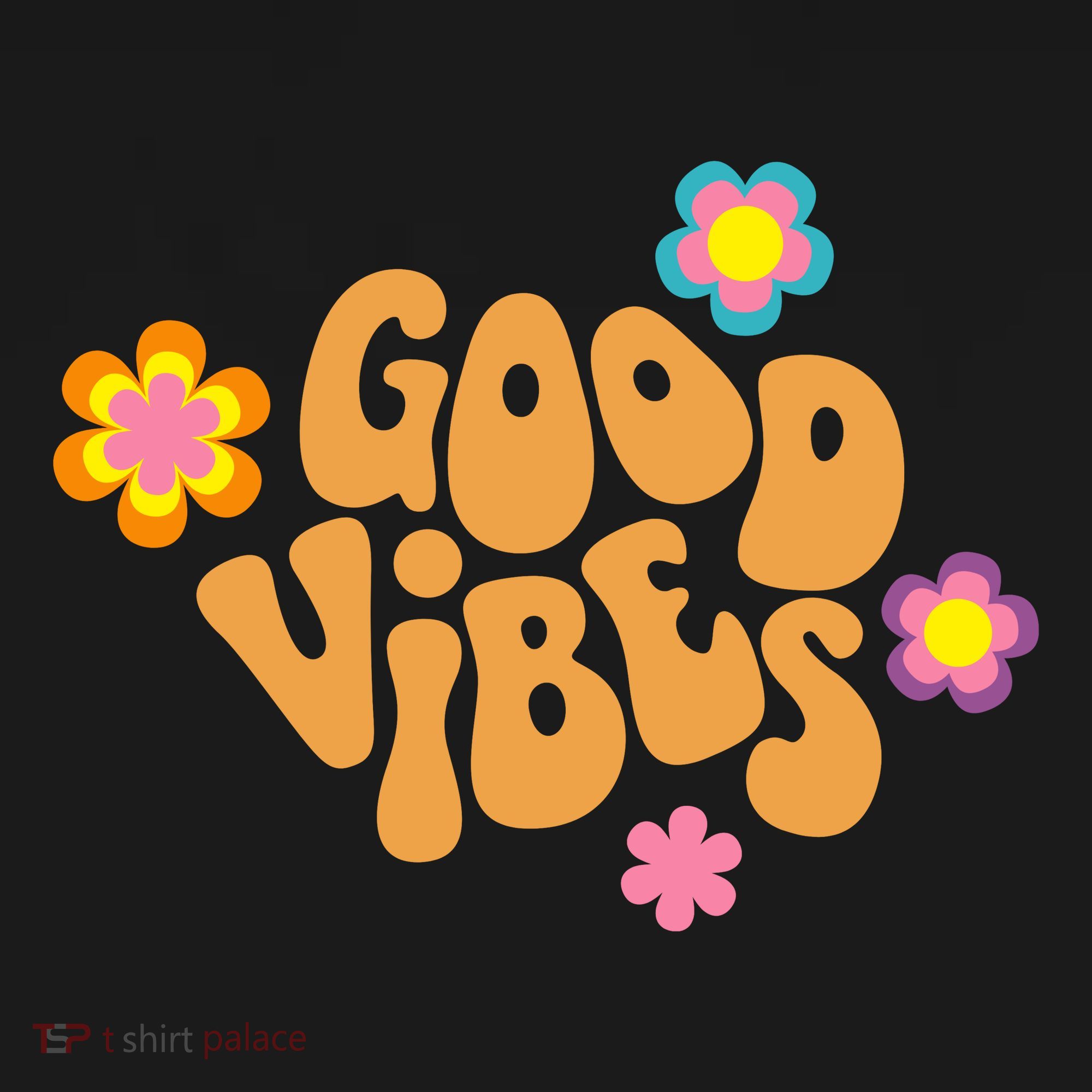 Good Vibes Retro Groovy Flower Cropped Pullover Crew