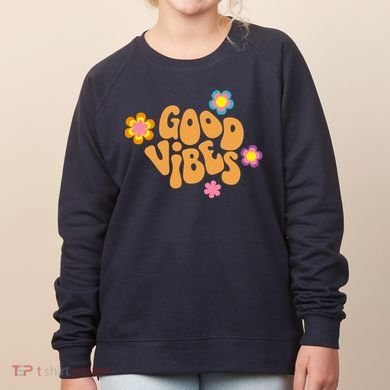 Good Vibes Retro Groovy Flower Women's Sweatshirt