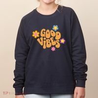 Good Vibes Retro Groovy Flower Women's Sweatshirt thumb 0