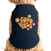 Good Vibes Retro Groovy Flower Doggie Tank thumb 0