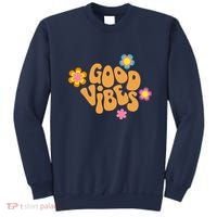 Good Vibes Retro Groovy Flower Sweatshirt thumb 0