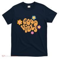 Good Vibes Retro Groovy Flower T-Shirt thumb 0