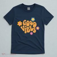 Good Vibes Retro Groovy Flower T-Shirt thumb 5