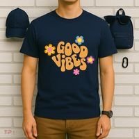 Good Vibes Retro Groovy Flower T-Shirt thumb 6