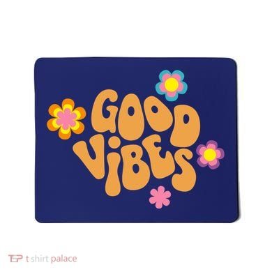 Good Vibes Retro Groovy Flower Mousepad