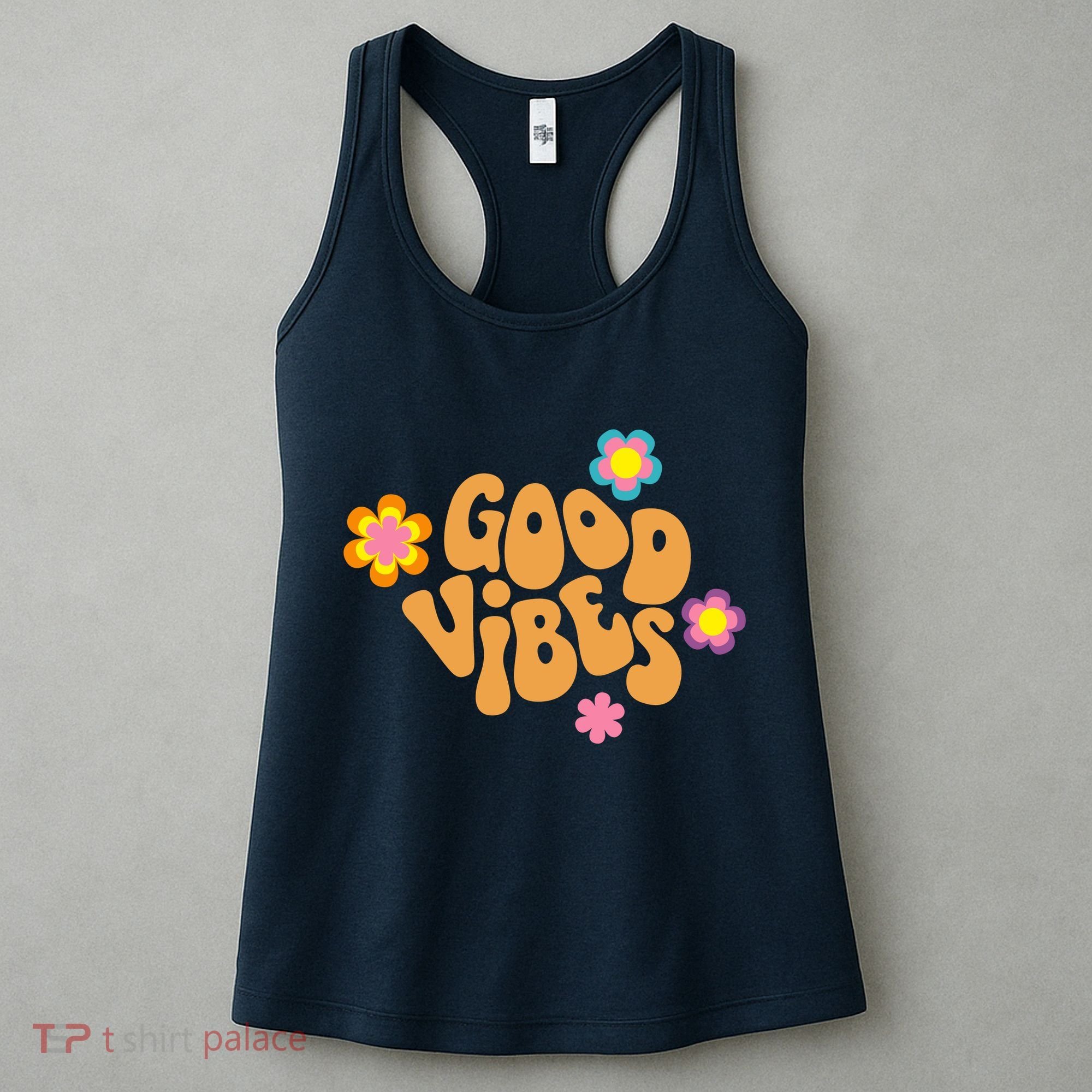 Good Vibes Retro Groovy Flower Women's Tank Top