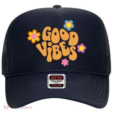 Good Vibes Retro Groovy Flower Hat