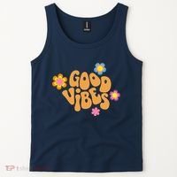 Good Vibes Retro Groovy Flower Tank Top thumb 2