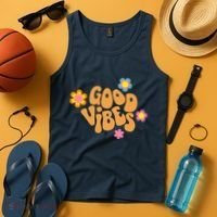 Good Vibes Retro Groovy Flower Tank Top thumb 4